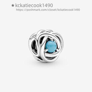 Pandora December Turquoise Blue Eternity Circle Charm